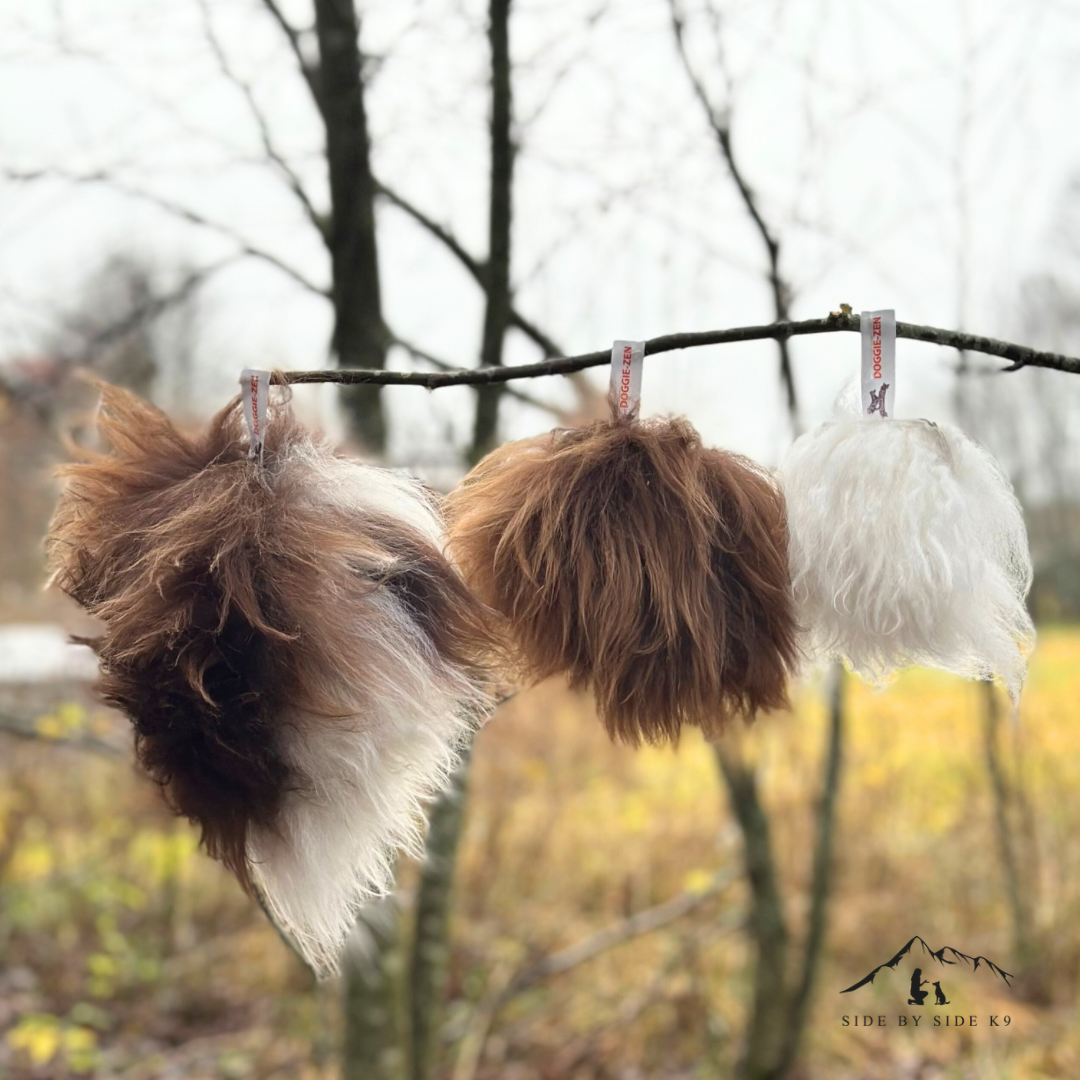 Doggie-Zen Sheep Squeaker Net Ball
